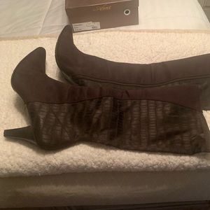 Stye &cCo leather and suede boots